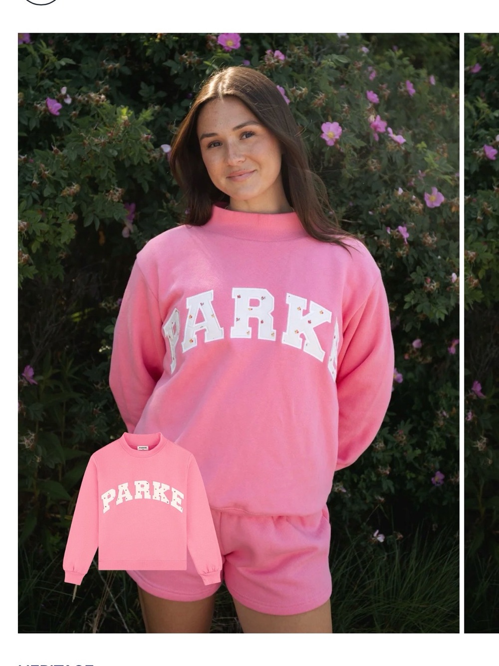 New! Parke Bloom mockneck sweatshirt - Picture 5 of 7